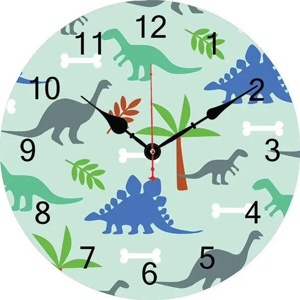 Настенные часы с мультяшным динозавром, Современный дизайн, Гостиная, Спальня, Офис, Кухонные часы, Художественные настенные часы, Домашний декор