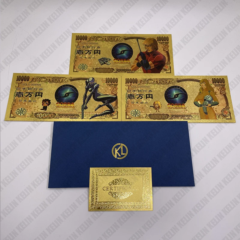 У нас есть еще манга Япония 3 дизайна Аниме Кобра Золотые банкноты номиналом 10000 иен Классический подарок из коллекции воспоминаний детства