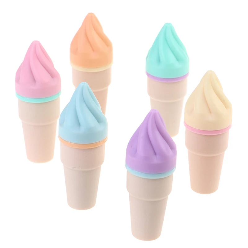 6 шт./упак. цветных маркеров Kawaii для мороженого и конфет, канцелярские принадлежности для офиса и школы, пастельные маркеры