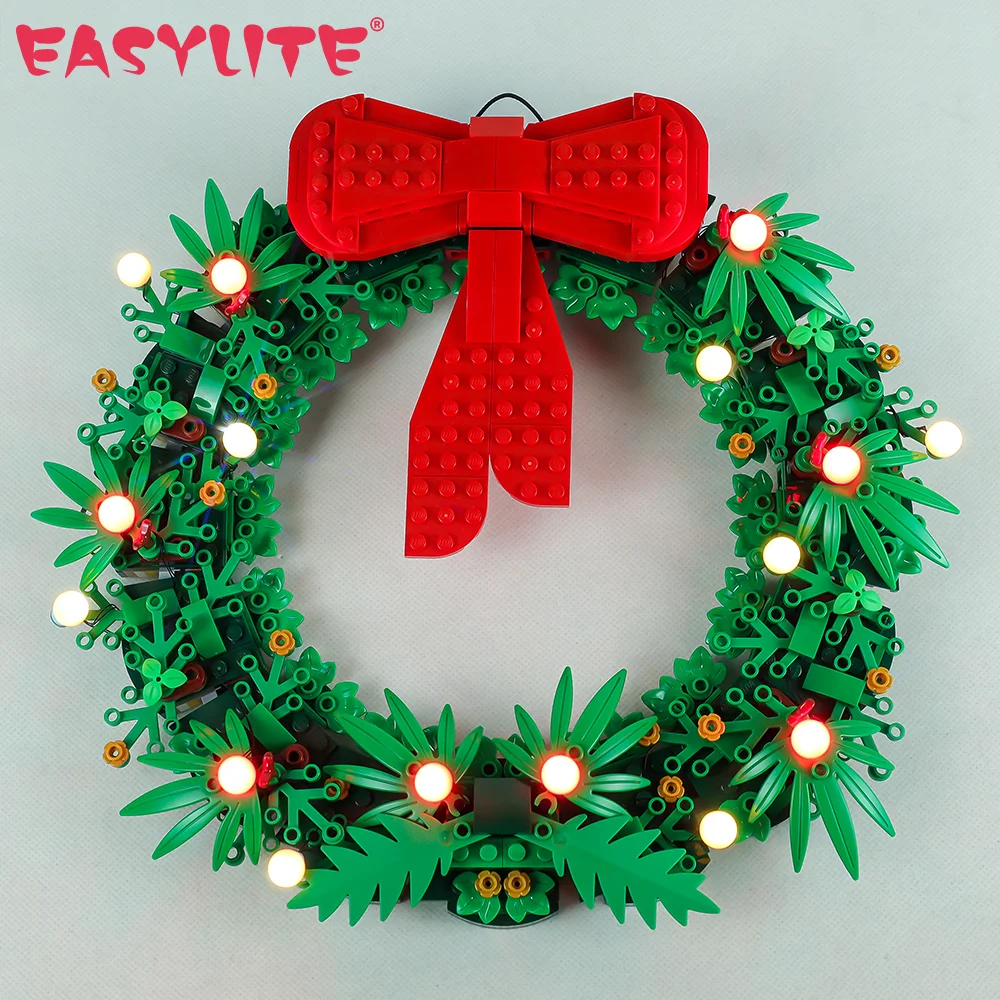 EASYLITE LED Light Kit Для Рождества 40426 Венок 2-в-1 DIY Игрушки Строительные блоки Коллекционный Набор Ламп Без модели