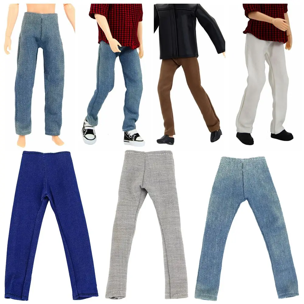 Классические джинсы для мужской куклы в масштабе 1/6, высококачественные аксессуары для кукол, повседневные мини-джинсы, ролевые игры в кукольный дом, брюки для переодевания