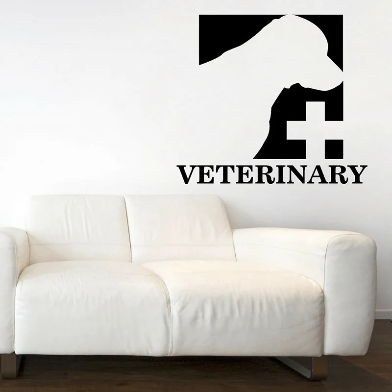 Наклейка на стену с логотипом ветеринарной клиники, зоомагазина, декор интерьера, Виниловые наклейки для ухода за домашними животными, двери, окна, Креативные обои E783