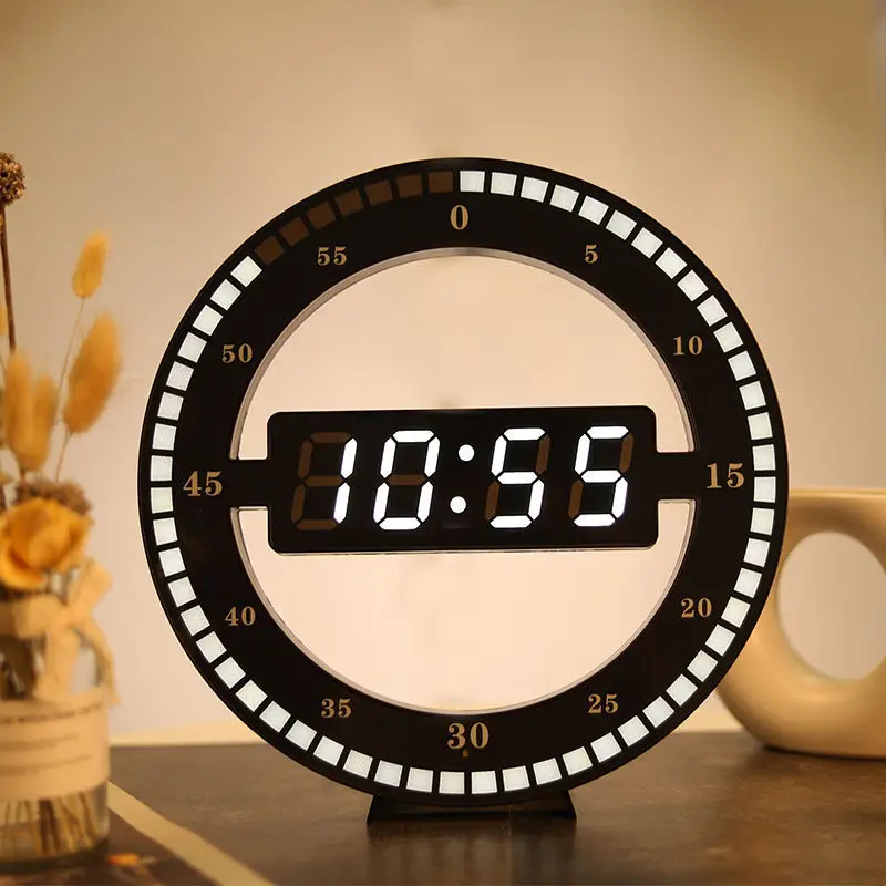 Современные светодиодные цифровые большие настенные часы 3D со светящимся бесшумным электронным творчеством, секундные часы для прыжков, украшение дома для гостиной