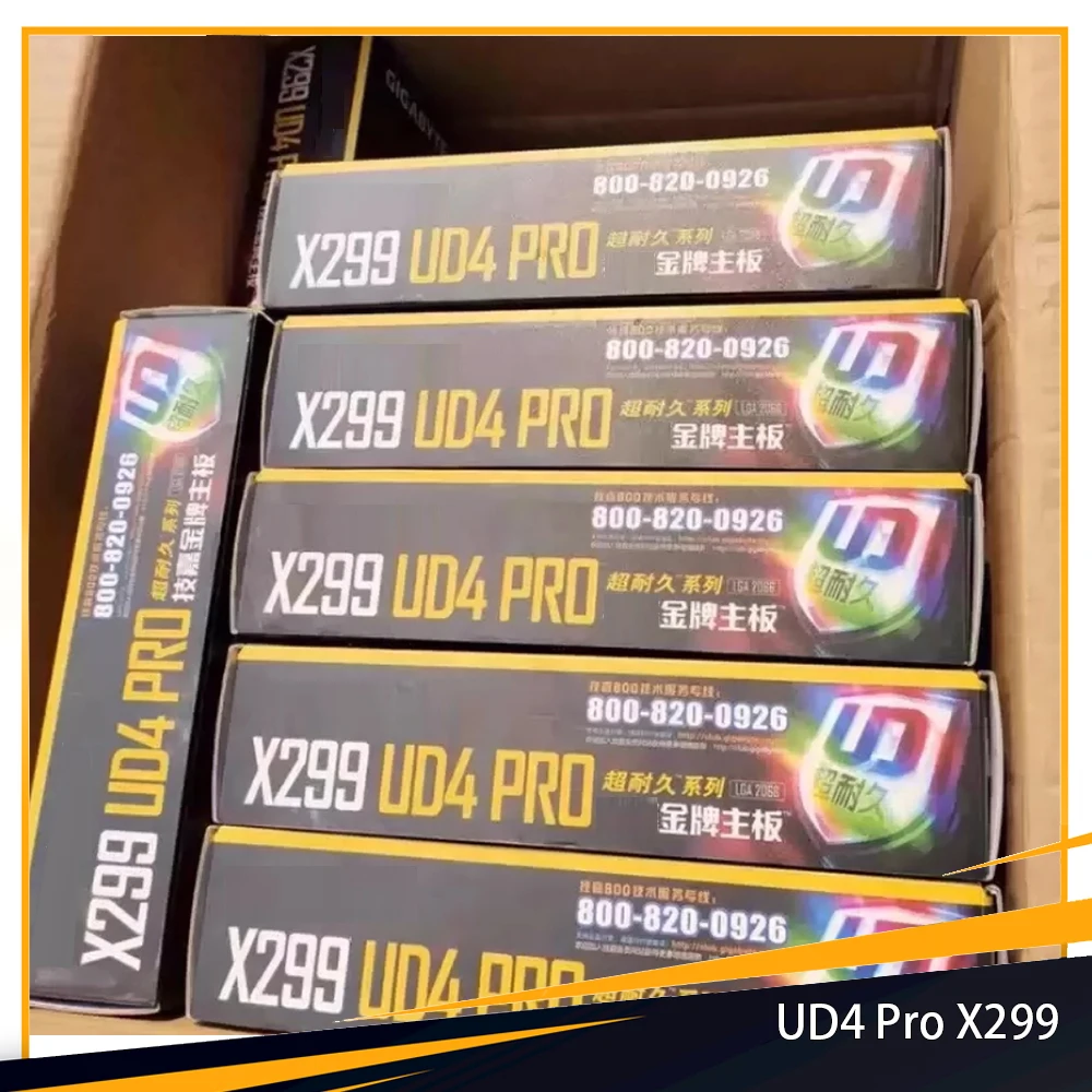 Новая Игровая Материнская Плата X299 GA X299 UD4 Pro Для Gigabyte LGA2066 8 *DDR4 256GB PCI-E 3.0 ATX Высокого качества Быстрая Доставка