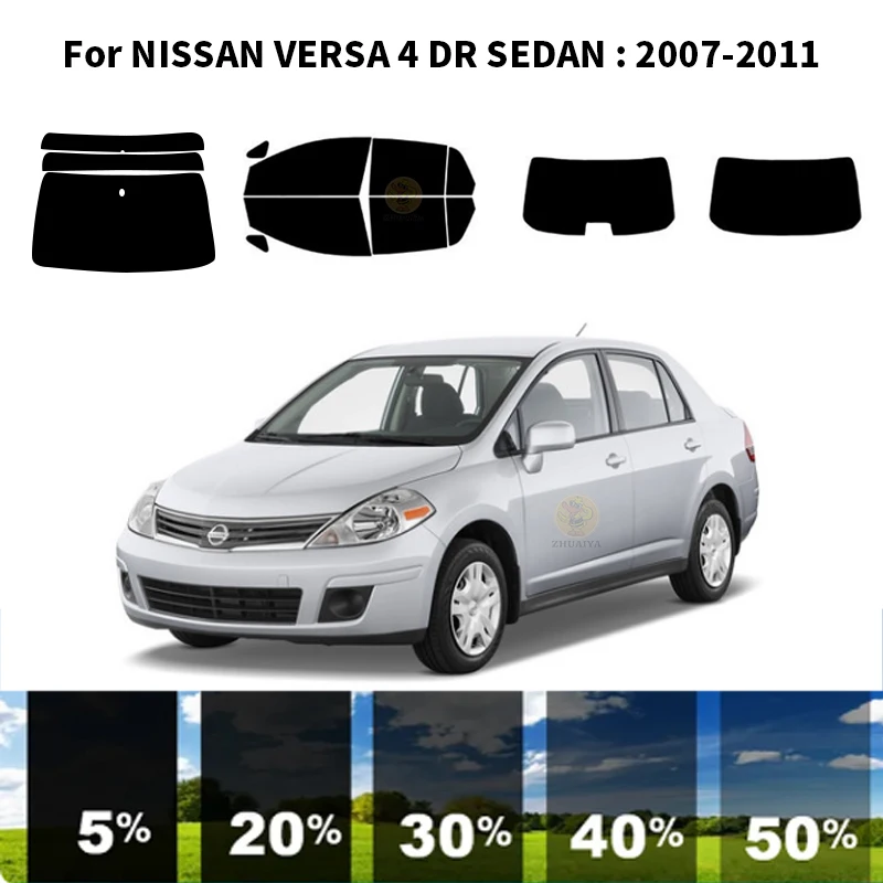 Предварительно обработанная нанокерамика для автомобиля, Комплект УФ-тонировки окон, Автомобильная Пленка для окон NISSAN VERSA 4 DR СЕДАН 2007-2011