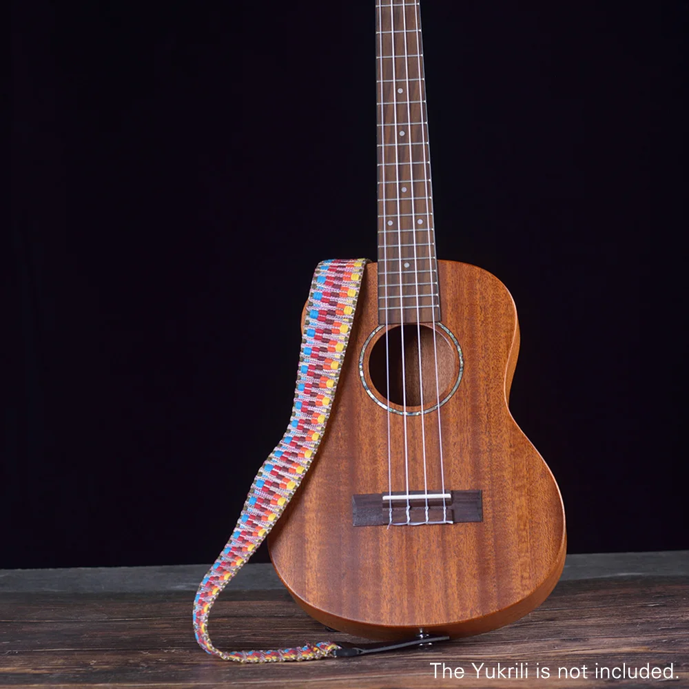 Регулируемый ремешок для гавайской гитары Мягкий тканый из полиэстера плечевой ремень с печатным рисунком и подвесной веревкой аксессуары для гитары ремень для гавайской гитары