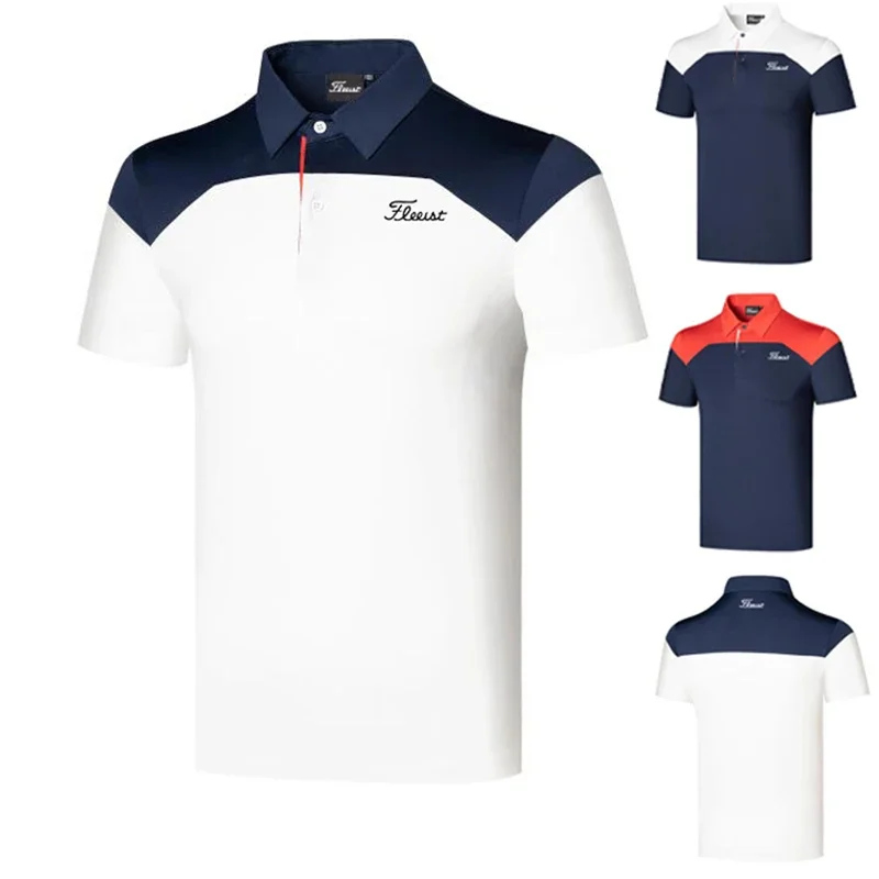 Мужская рубашка для гольфа, летняя модная спортивная одежда для гольфа, футболка с коротким рукавом, дышащие рубашки поло сухой посадки для мужчин
