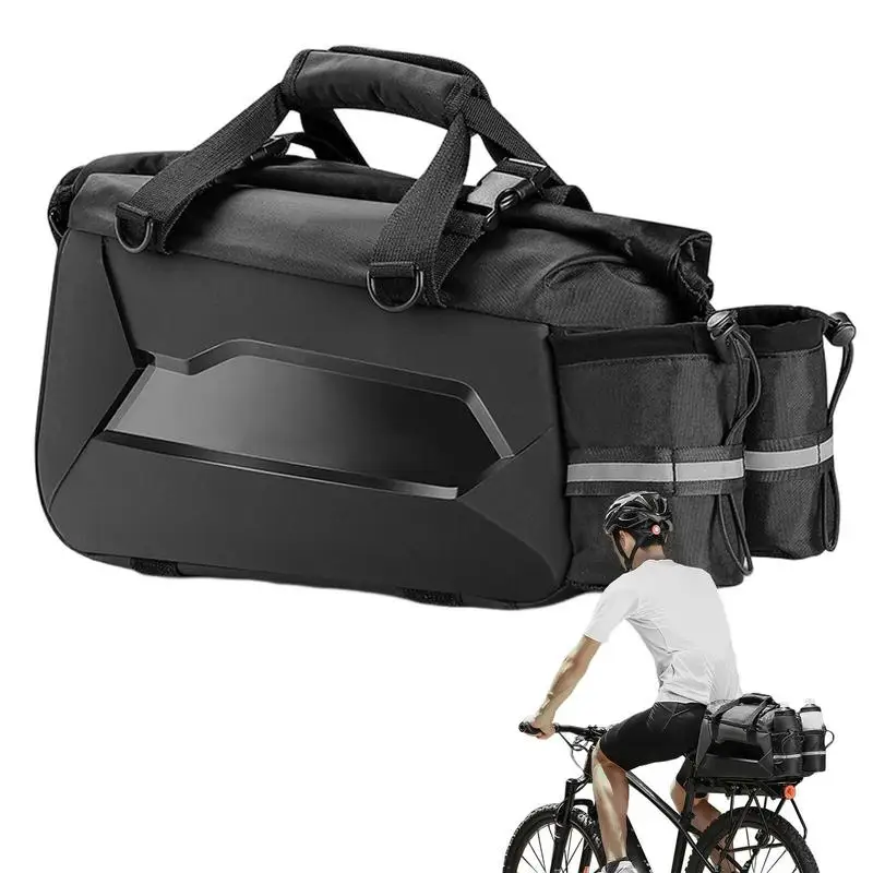 Сумка для задней стойки велосипеда, светоотражающая сумка для хранения в багажнике объемом 25 л, водонепроницаемая велосипедная сумка для багажника с регулируемым шнуром и
