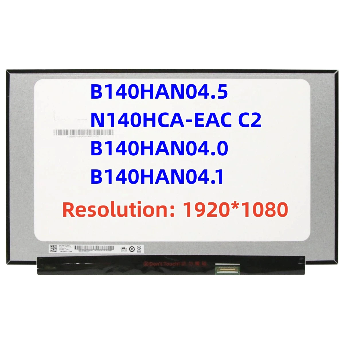 NV140FHM-N48 NV140FHM-N3K N4K N3B N4H N44 N45 B140HAN04.0 B140HAN04.5 N140HCA-EAC ЖК-светодиодный экран 1920*1080 30 PIN IPS