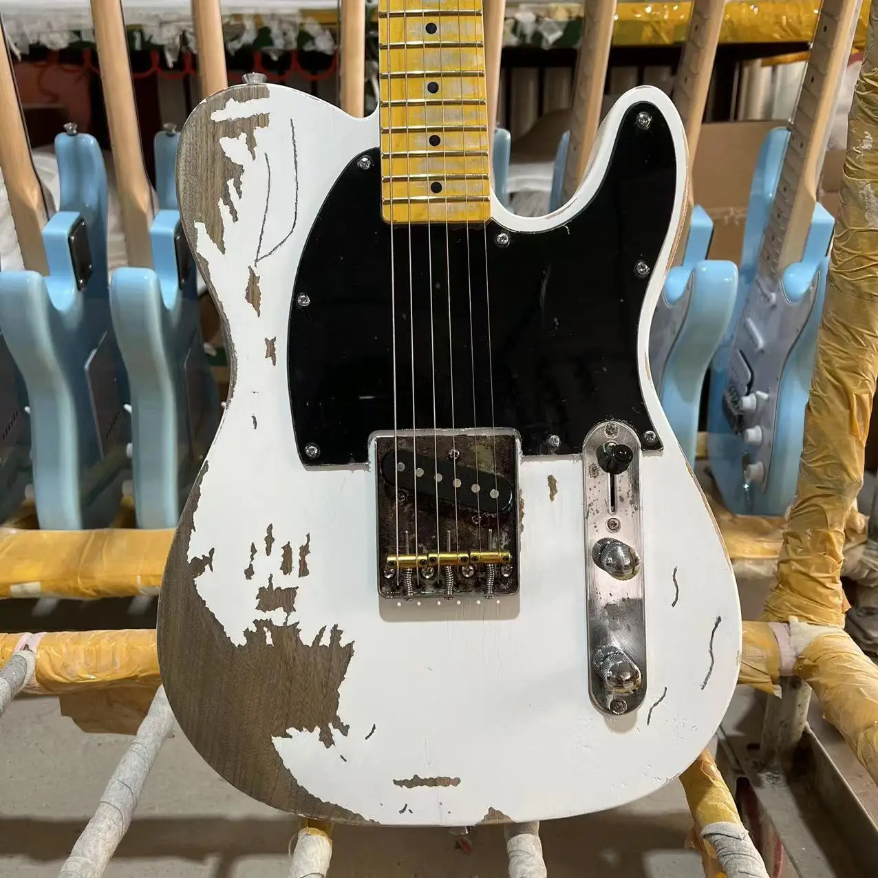 Электрогитара Relic Tele Корпус из ясеня Гриф из клена белого цвета Высококачественная гитара Ra Бесплатная доставка
