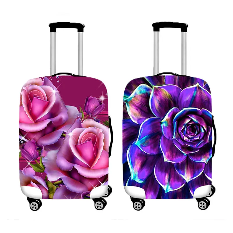 Защитный чехол для багажа с цветочным рисунком для 18-32 дюймов, чехол для багажа, Аксессуары для путешествий, защитный чехол для чемодана из эластичной ткани