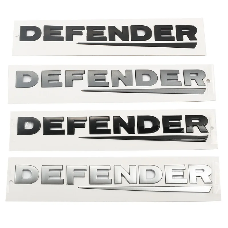 3D ABS Эмблема DEFENDER с буквами, значок на багажнике автомобиля, наклейка для укладки, наклейка для Land Rover Defender 90 110 Аксессуаров