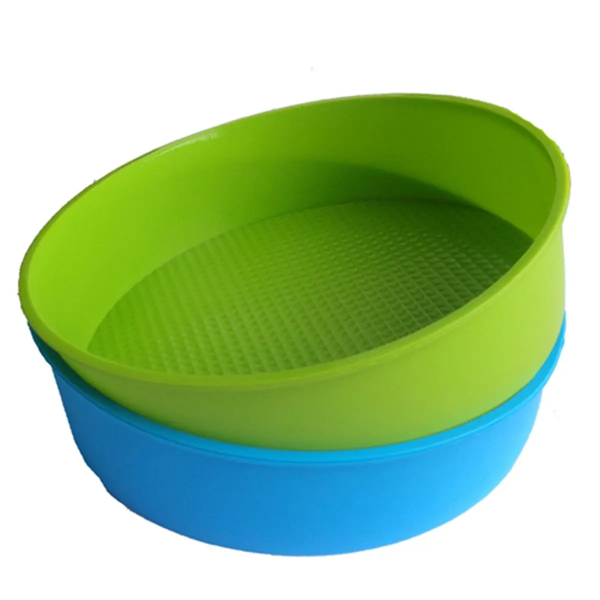 Силиконовая форма для выпечки круглой формы для торта диаметром 26 см / 10 дюймов, форма для выпечки синего и зеленого цветов выбирается случайным образом