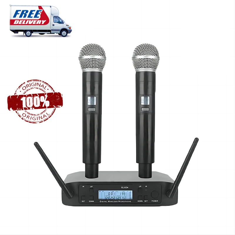 100% Оригинальный микрофон GLXD4 Uhf Dinâmico Microfone De Transmissão Профессиональный Ручной Микрофон Cantando для Shure Microfone
