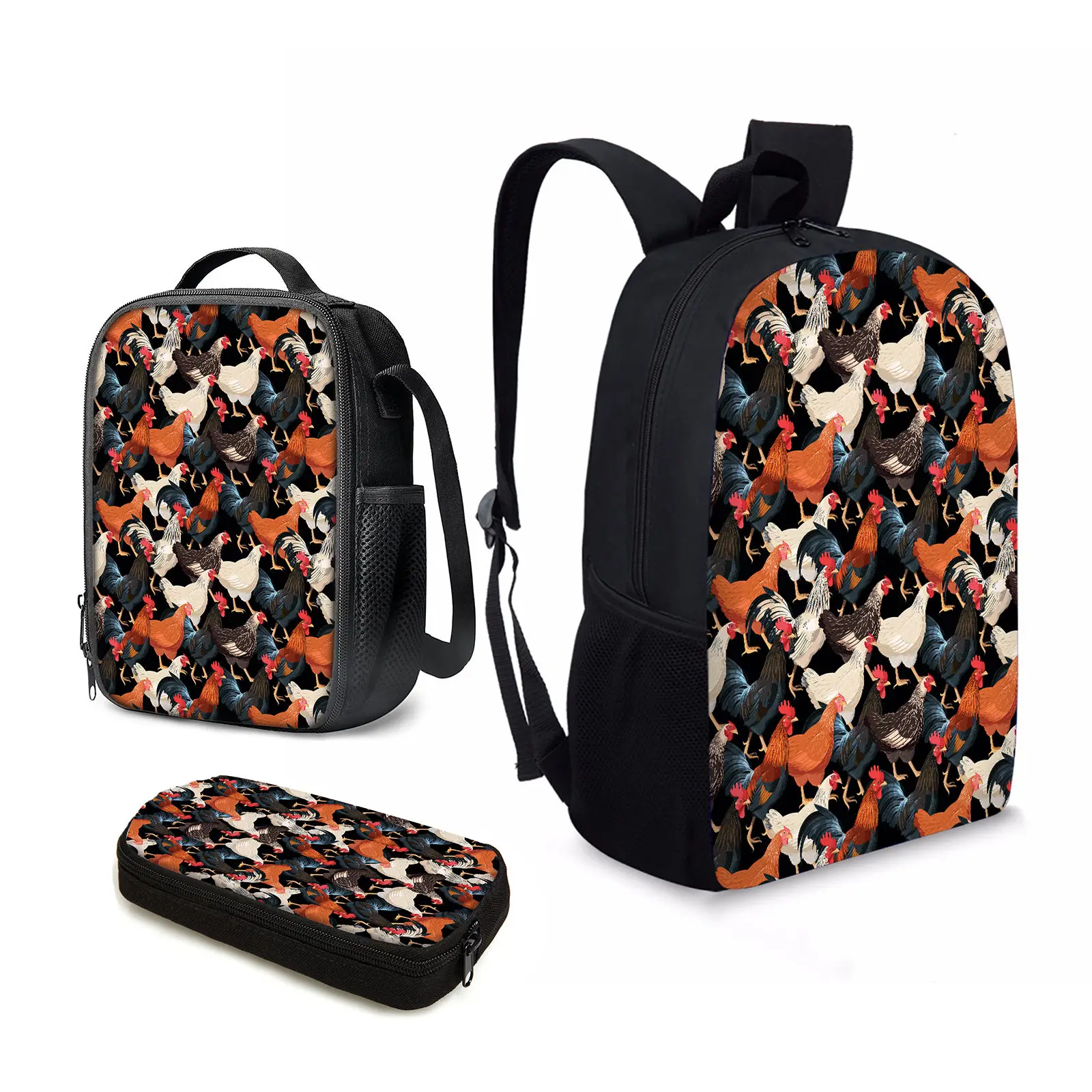 Модный дизайн YIKELUO в виде петуха/курицы, сумка для компьютера большой емкости, сумка для отдыха на открытом воздухе, Водонепроницаемая дорожная сумка, рюкзак, сумка для ланча