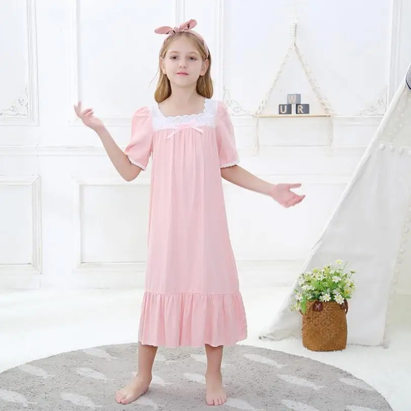 2020 летняя новая пижама для родителей и детей с коротким рукавом, хлопковое ночное белье принцессы, пижамы для мамы и Дочки ws1398