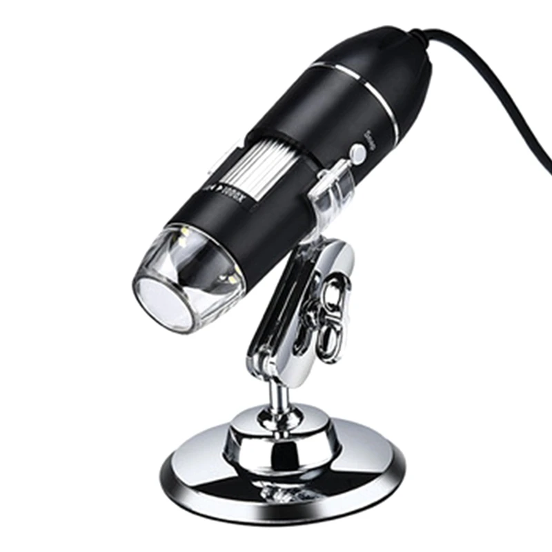 Цифровой микроскоп USB 3 В 1, эндоскопическая камера, регулируемое увеличение с кронштейном для ПК, акция 1600X