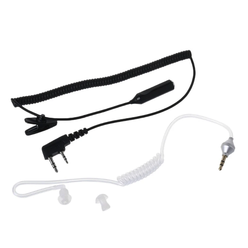 2-контактная микрофонная гарнитура PTT к наушнику с воздушной акустической трубкой 3,5 мм для Baofeng UV-5R 888s