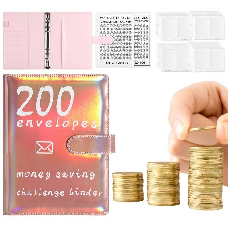 Переплет для экономии 200 конвертов Книга для сбережений с конвертами Книга для сбережений с конвертами Деньги