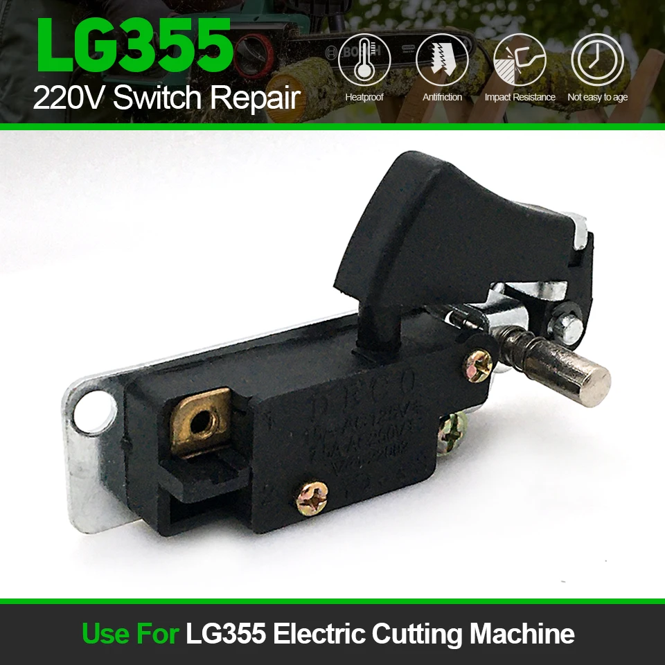 Замена выключателя 220 В Ремонт для LG355 Электрический станок для резки LG 355 Электроинструменты Запасные части Аксессуары Быстрая доставка