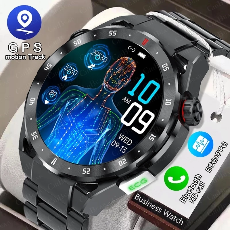 2023 Новые Умные Часы Мужские 1,53-Дюймовый HD Экран ЭКГ + PPG Частота Сердечных сокращений Bluetooth Вызов GPS Спортивная Траектория Здоровья Смарт-Спортивные Часы