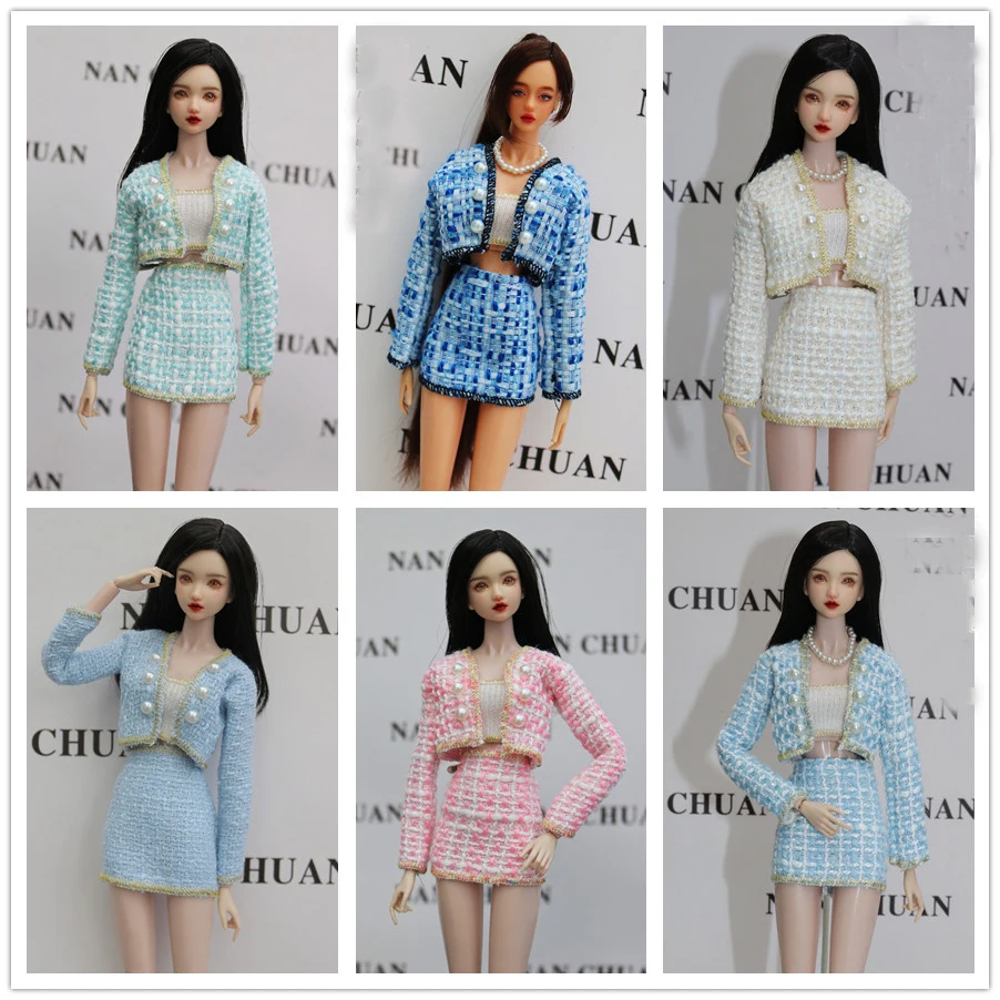 Комплект одежды ручной работы/ пальто с поясом + юбка + белый топ/ 30 см кукольная одежда зимняя одежда Для 1/6 Xinyi FR ST Кукла Барби игрушка