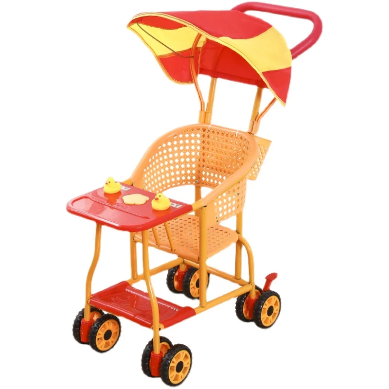 Детская коляска из ротанга, ротанговое кресло, детская коляска, летняя восьмиколесная детская машинка, новая тележка с вентиляцией, которую легко мыть.
