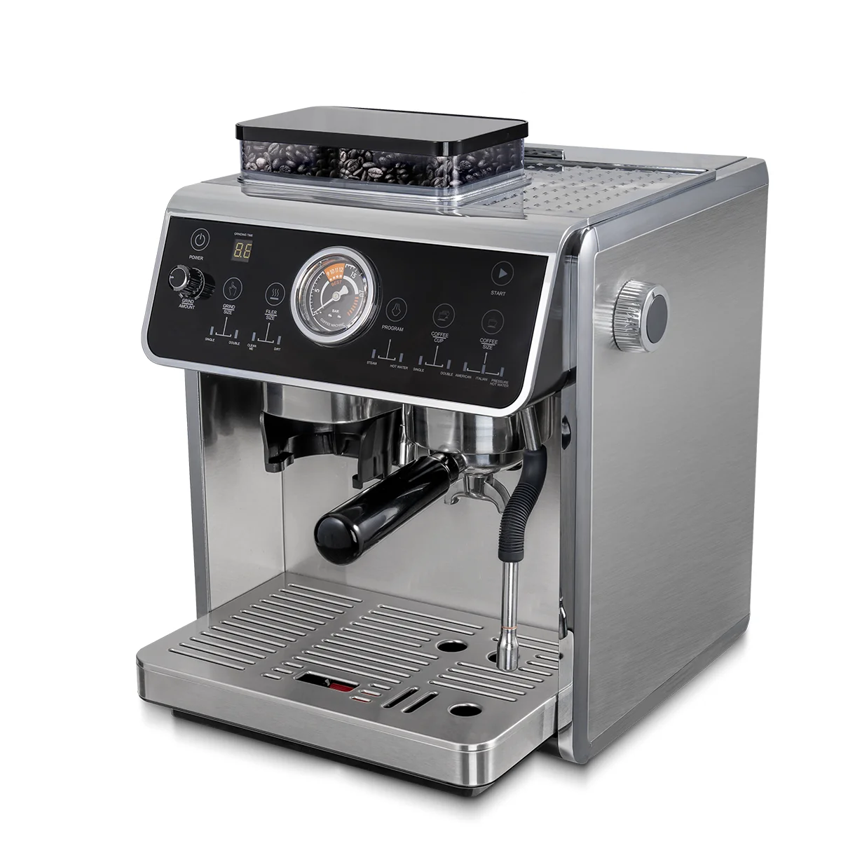 Коммерческая бытовая кофемашина Многофункциональная кофеварка полуавтоматические эспрессо-машины с кофемолкой