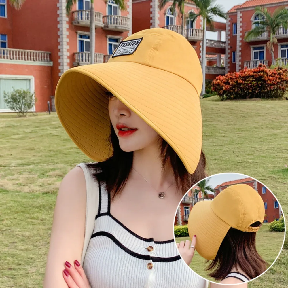 Женская шляпа с защитой от ультрафиолета, Модная Солнцезащитная кепка с большими полями, солнцезащитный козырек, Дышащий козырек, пляжные солнцезащитные козырьки на открытом воздухе