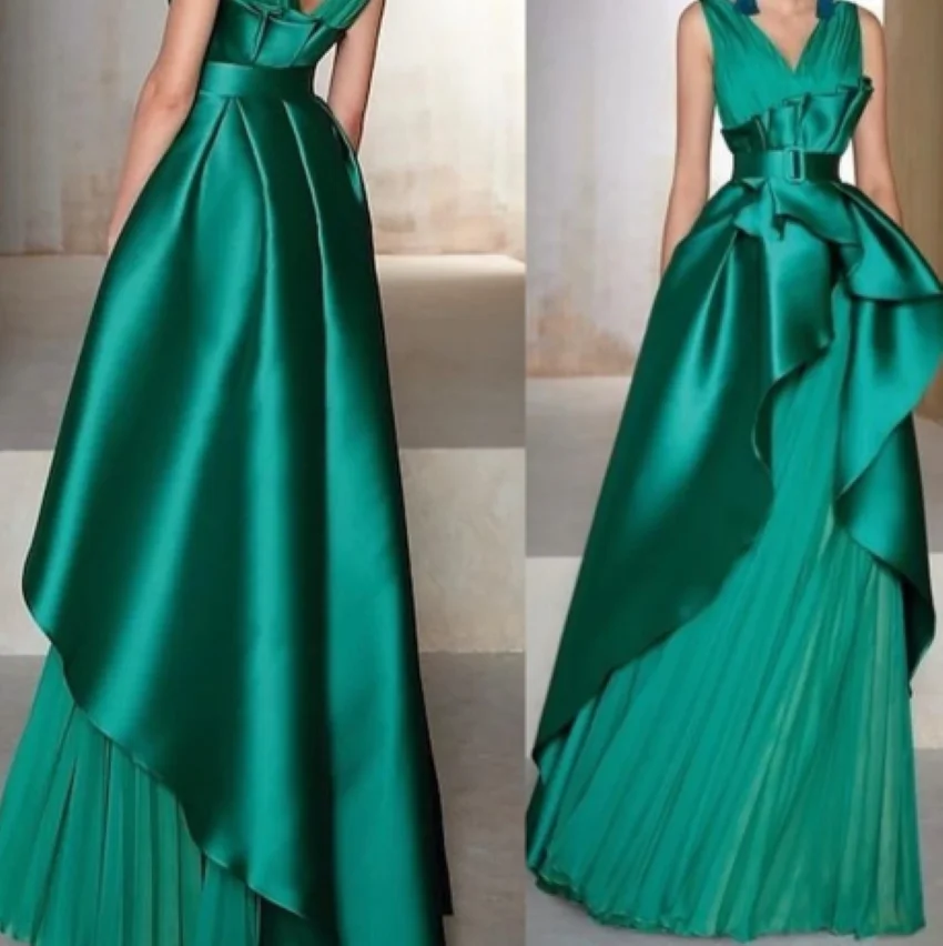 Пышные атласные платья для выпускного вечера с драпировкой в виде цветов знаменитостей 2023 года, простое бальное платье-спагетти