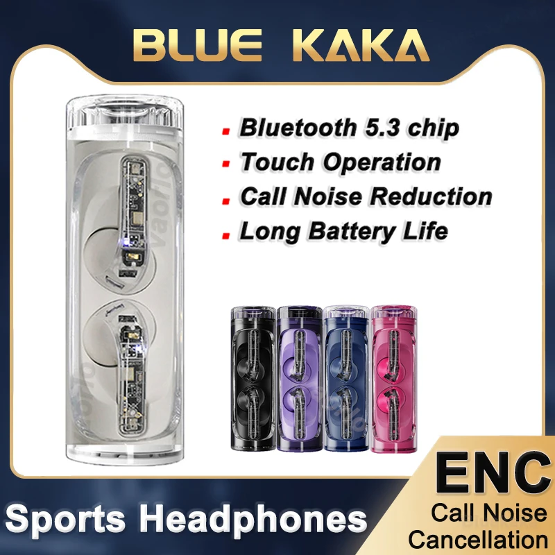 ENC Bluetooth 5.3 HIFI Bass Беспроводные наушники Водонепроницаемая Спортивная Гарнитура С Шумоподавлением Сенсорные Наушники PK Nothing Ear (stick)