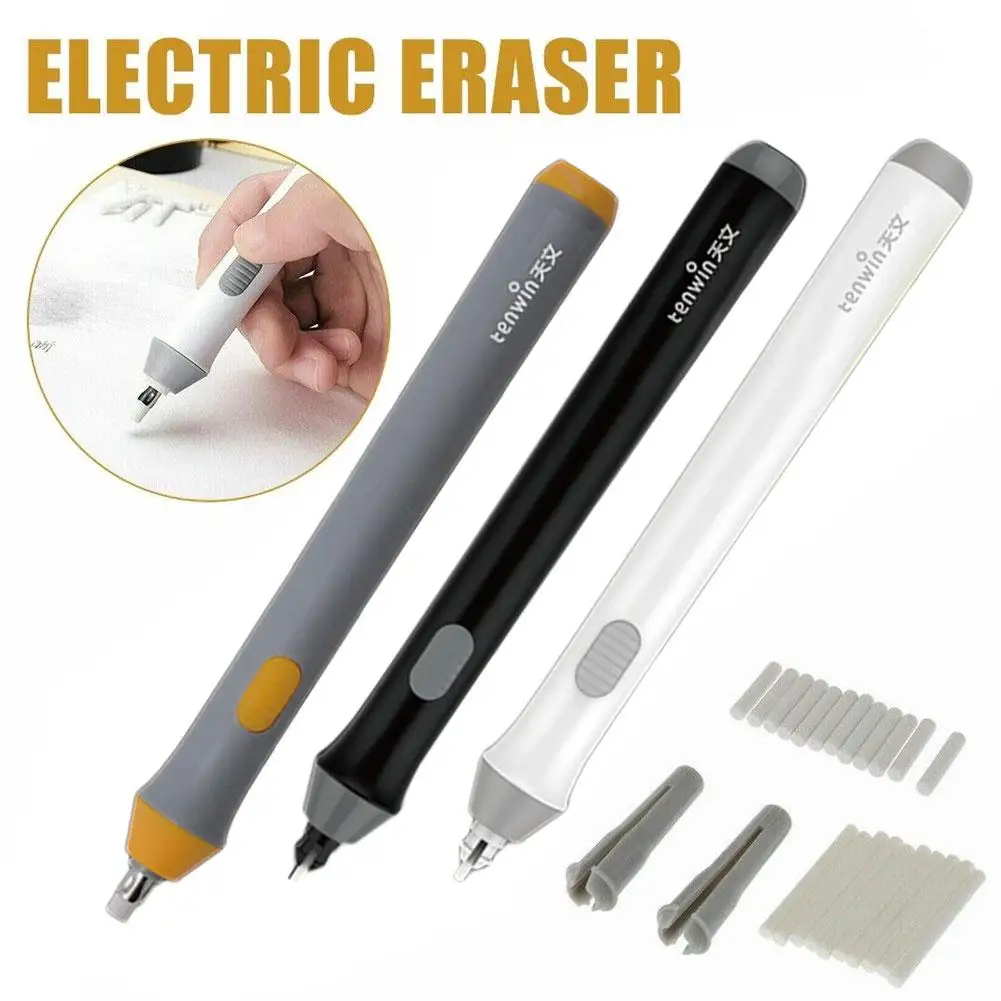 Регулируемый набор электрических ластиков для карандашей Подчеркивает эффекты стирания для рисования эскизов с помощью 22шт резиновых заправок Electric Eras P8A1