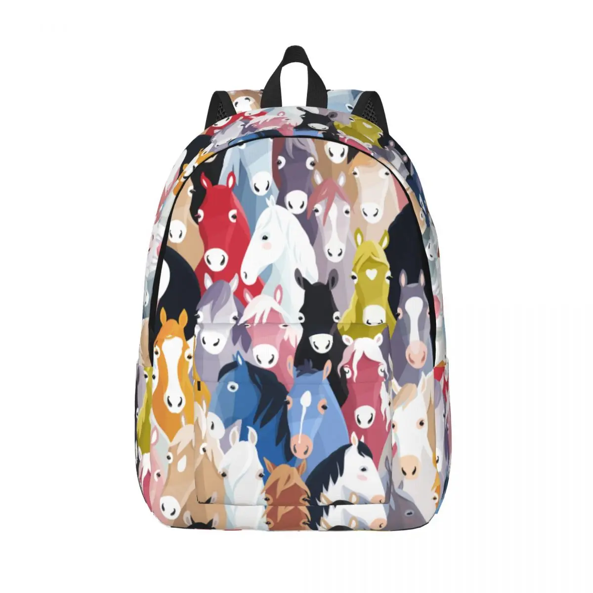 Рюкзак с рисунком Пони и красочными мультяшными лошадками, дорожная сумка Унисекс, школьный ранец, сумка для книг Mochila