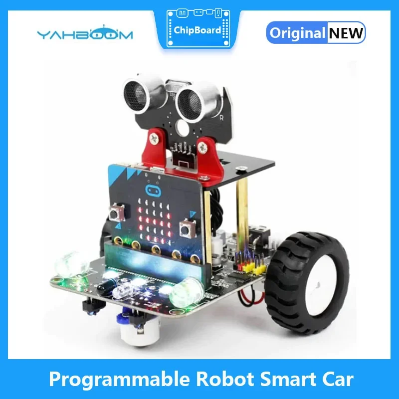 Симпатичный Красочный Программируемый Робот Smart Car для Обучения Детей Кодированию APP IR Control Совместим с Microbit V2