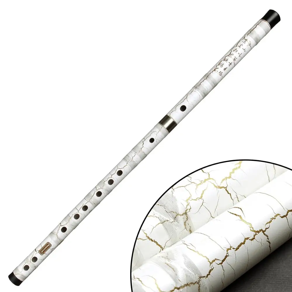 CDEFG Ключевая Разделяемая Белая Бамбуковая Флейта с Прозрачной Линией Музыкальный Инструмент Китайский Традиционный Деревянный Духовой Инструмент Ручной Работы