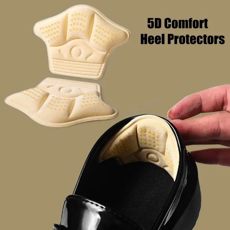 5D Комфортные Протекторы Для Пятки, Уменьшающие Размер Кроссовок, Стельки, Противоизносные Накладки Для Обуви, Регулирующие Размер Вставок Для Подушки На Высоком Каблуке
