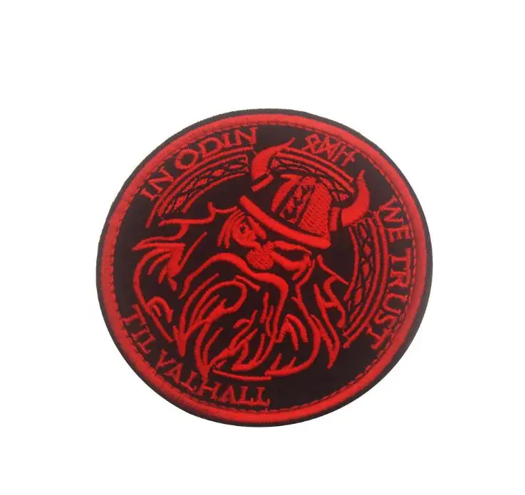 В Odin Мы доверяем нашивкам Viking, военным нашивкам Viking Norse, тактическому армейскому значку, вышитому на ткани пальто