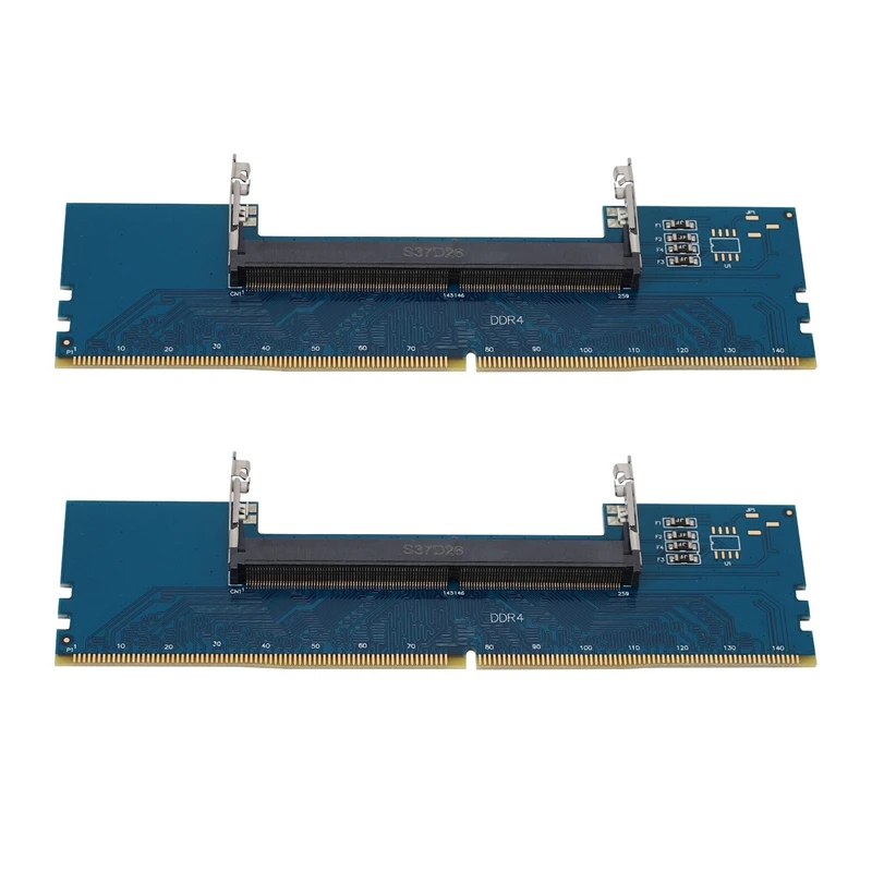 2X Ноутбук DDR4 SO-DIMM для настольной памяти DIMM с разъемом RAM Адаптер для преобразования карт памяти настольных ПК Адаптер для преобразования карт памяти