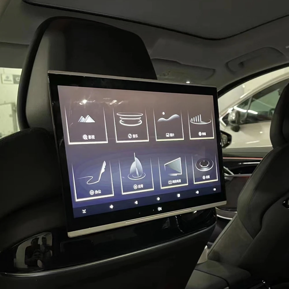 Монитор подголовника Android с 11,6-дюймовым IPS-экраном, автомобильный дисплей с Wi-Fi и Bluetooth-зеркальным отображением заднего сиденья, автомобильный видеоплеер для Audi