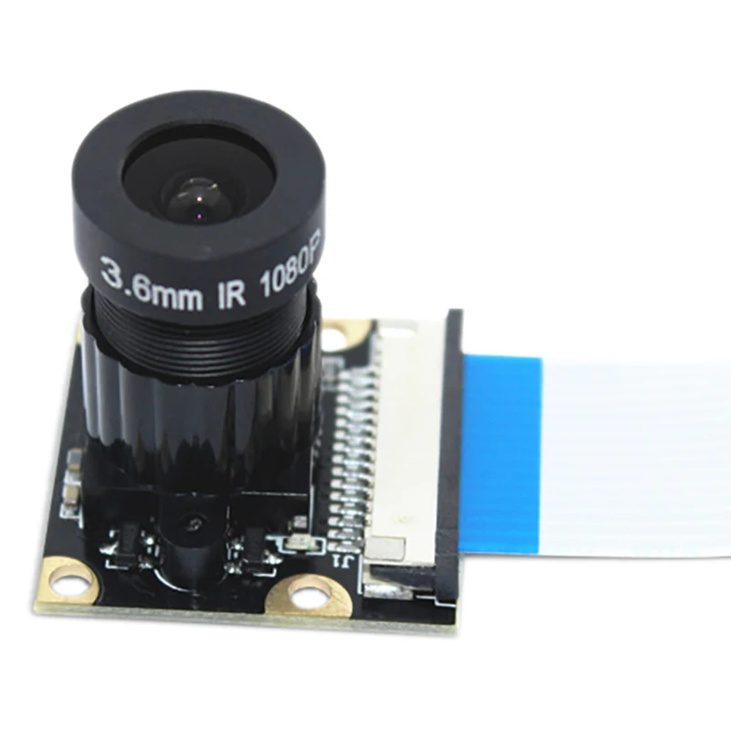 Модуль камеры 1080P 5 миллионов пикселей, Диафрагма 1,8, Широкоугольный чип 75 ° OV5647 для Raspberry Pi 2/4/3B +