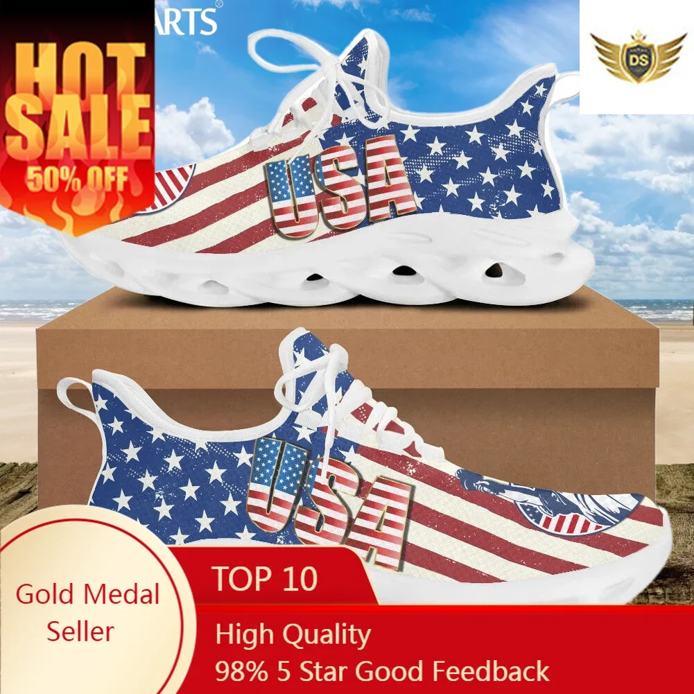 7.4 Женская обувь на плоской подошве с изображением американского флага, Статуи Свободы, крутые кроссовки для женской весенне-летней женской обуви