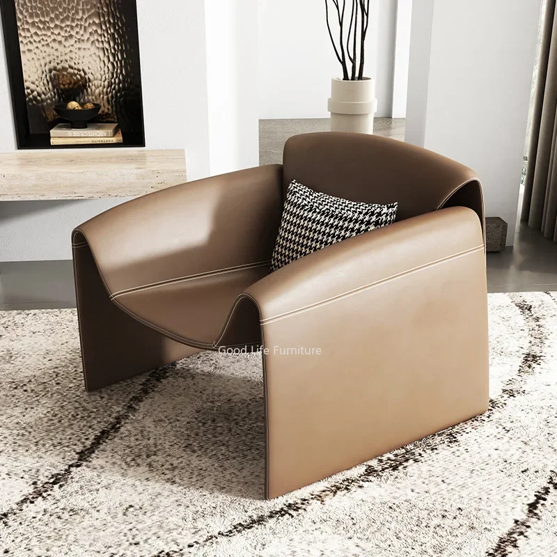 Минималистичный стул, Повседневный Одноместный диван, кресло в форме буквы 