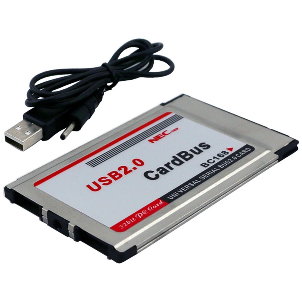 PCMCIA-USB 2.0 CardBus Двойной 2-портовый адаптер 480M для портативных ПК