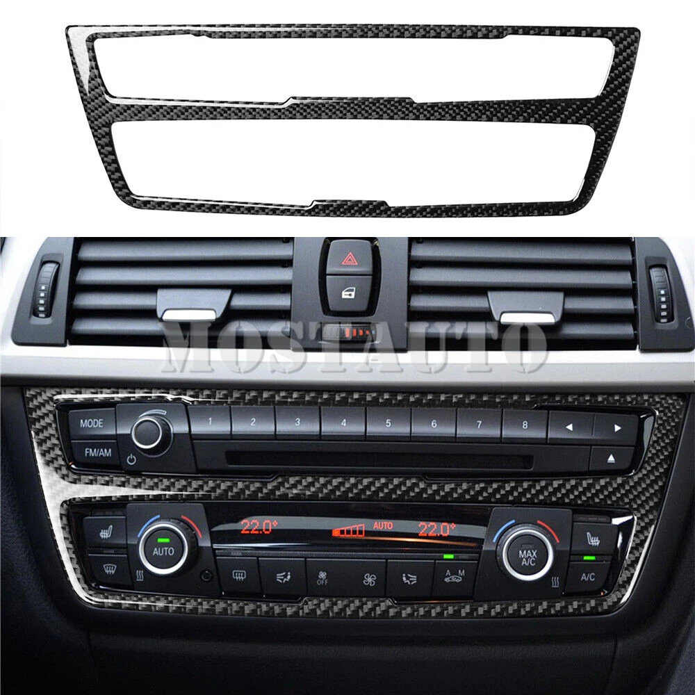 Для BMW 3 серии F30, внутренняя отделка из мягкого углеродного волокна, Центральная консоль, накладка на CD-панель 2013-2019, 1шт (2 цвета)