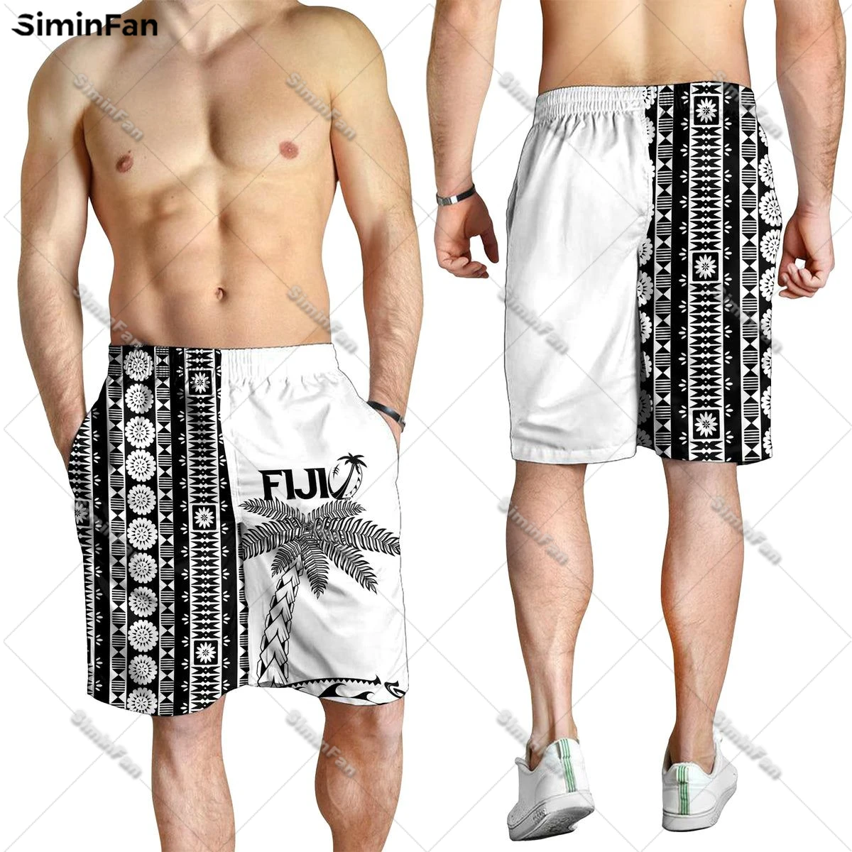 Мужские гавайские шорты с 3D-принтом, гавайские пляжные шорты с эластичной линией талии, мужские летние брюки, повседневные пляжные брюки Унисекс