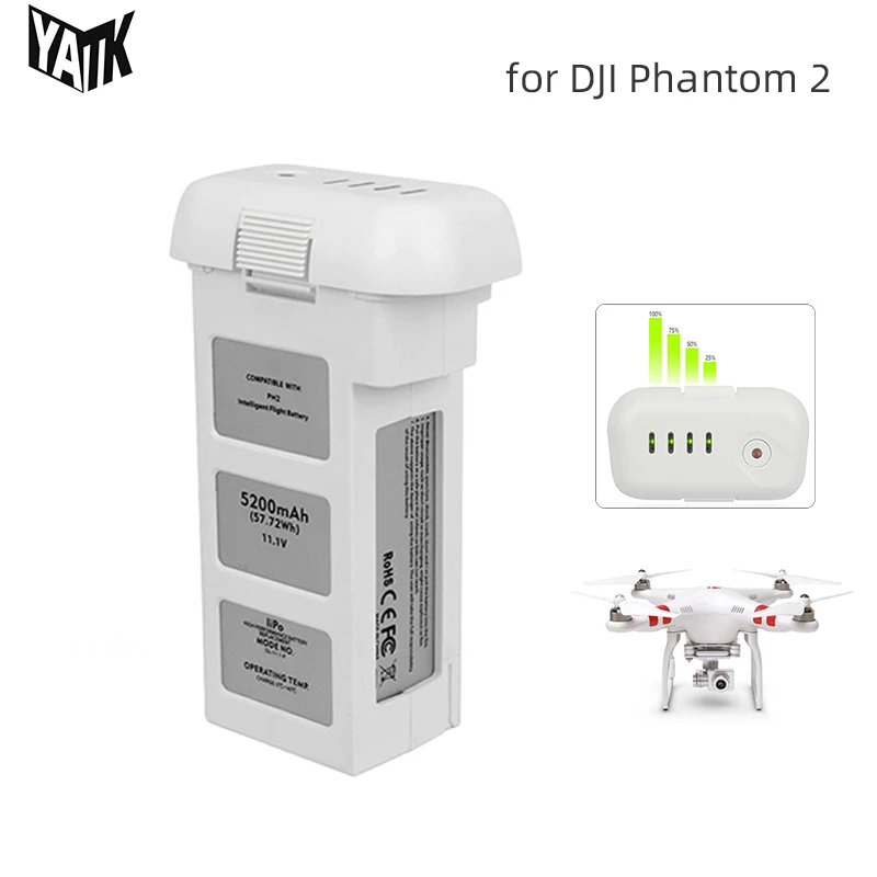 Для дрона DJI Phantom 2 Series аккумулятор 5200 мАч 11,1 В для Phantom 2 Vision, запчасти для дрона Phantom 2 Vision Plus