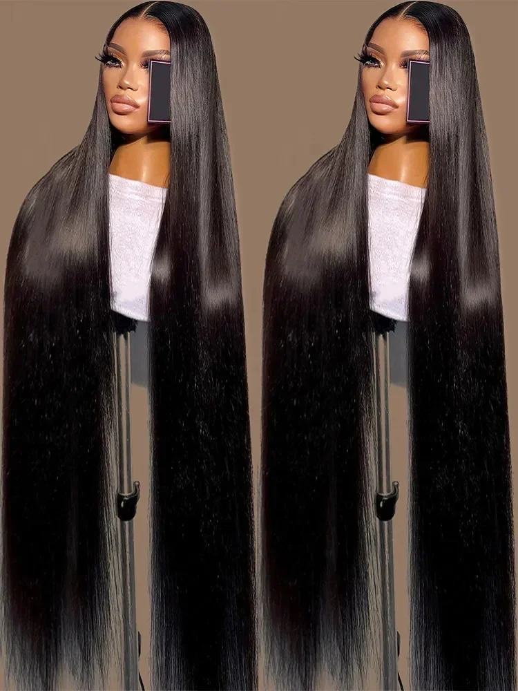 прямые человеческие волосы размером 13х4 мм, полное кружево, парики из человеческих волос для женщин, человеческие волосы Hd, Кружевной Фронтальный парик, 40-дюймовый Прямой кружевной фронтальный парик