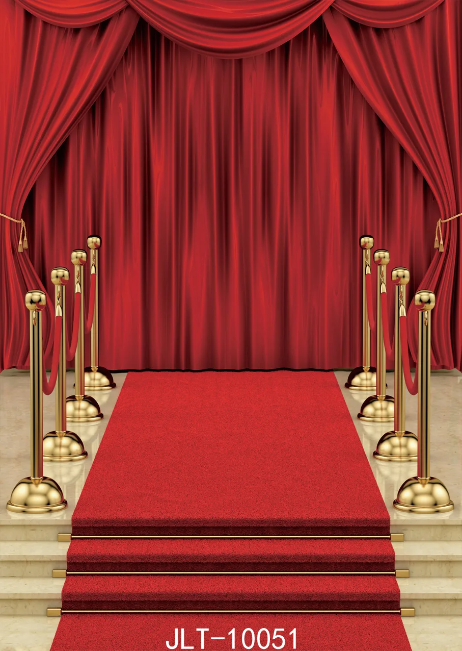 Праздничный красный фон для празднования церемонии награждения Фотографические фоны Step Твердый виниловый фон для фотостудии театральной сцены