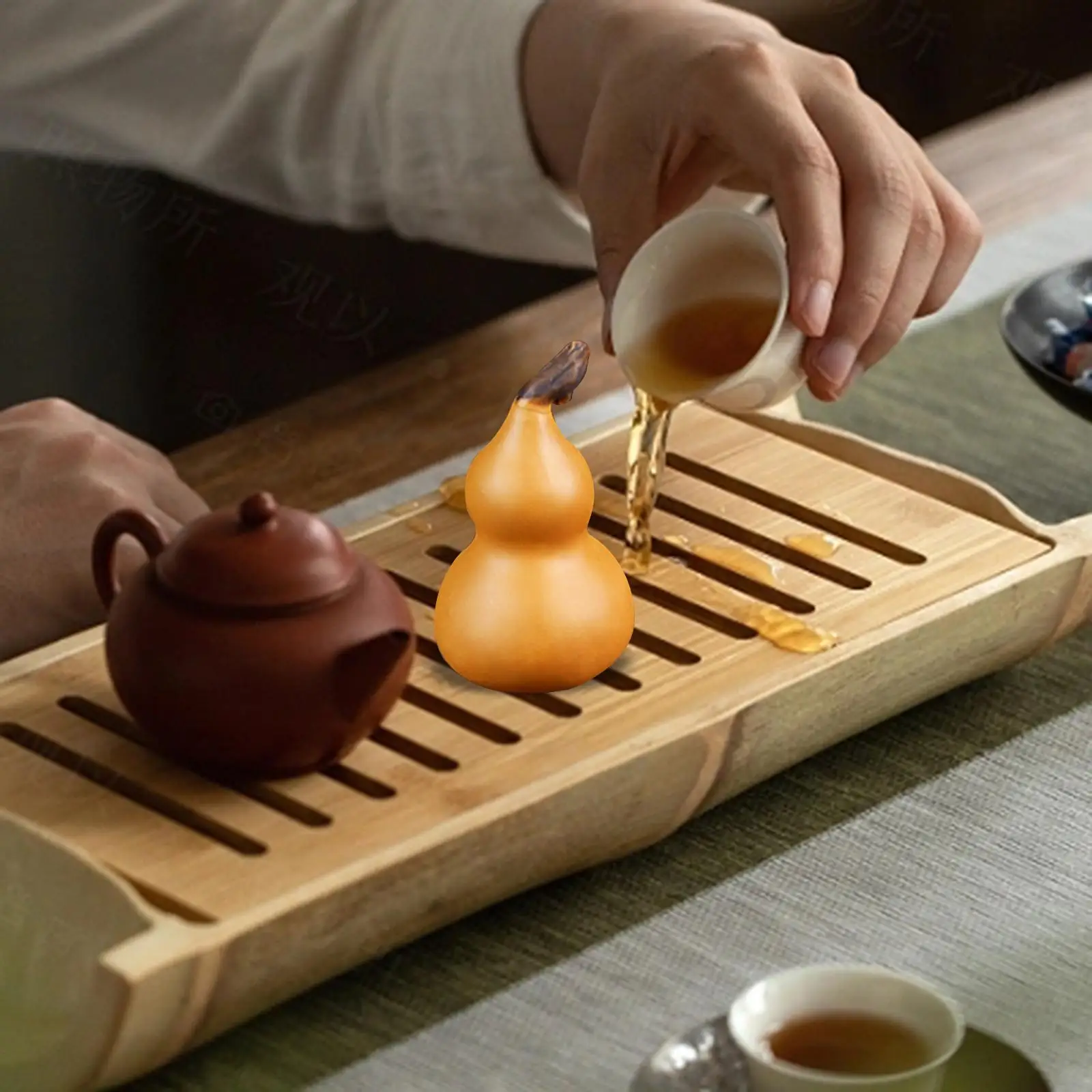 Чайная фигурка питомца Миниатюрный домашний декор Статуэтка из тыквы Чайный столик статуэтка для чая