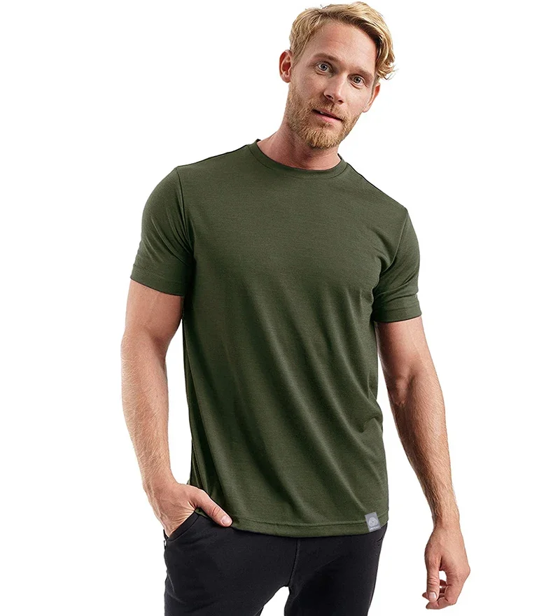 Рубашка с базовым слоем A2979 Рубашка из шерсти мериноса, дышащая, быстросохнущая, без запаха и зуда, размер США
